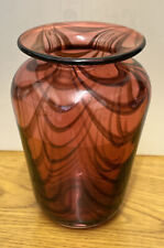 Adrian Sankey Studio Glass vase in pulled feather design