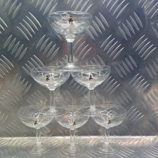 Babycham Vintage ARC Glasses x6 Prancing Fawn with Stars Very Good Condition (F)