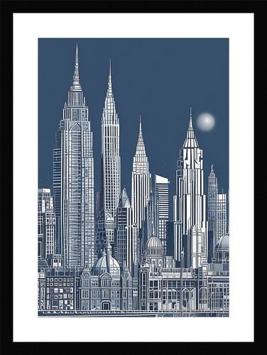 Vibrant london skyline framed - vibrant,
