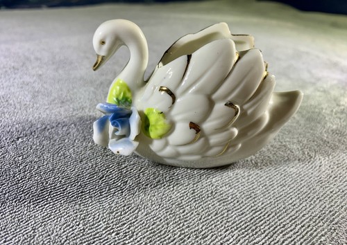 Vintage ceramic swan - swan, planter