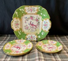 Minton Bone China “ Cockatrice “ Cake Plate  2x saucers & side plates A682