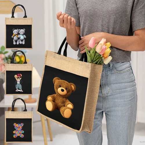 Jute hessian burlap tote - hessian, bag