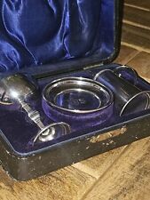 Solid Silver Edwardian Communion Set In Original Case 1911 William Davenport
