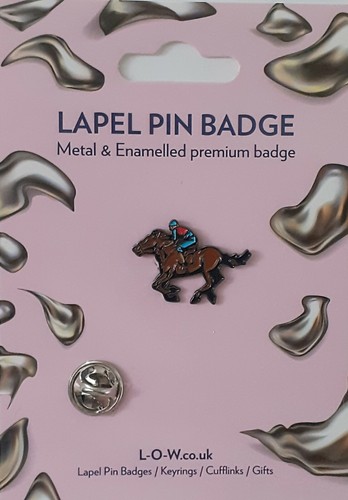Horse and jockey lapel - horse, pin