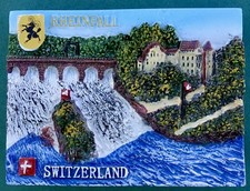 Souvenir Fridge Magnet Rhine Falls Rheinfall Bridge & Laufen Castle Switzerland