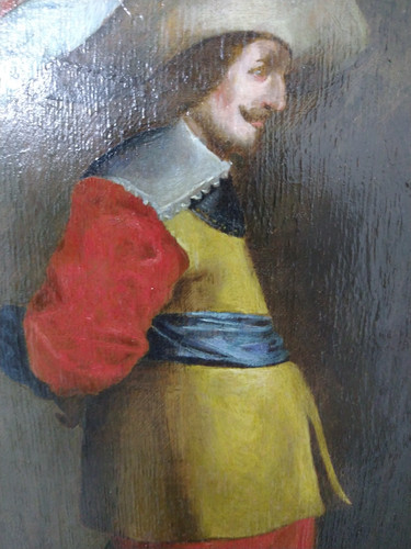 Antique old oil - , painting