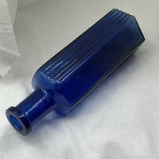 Antique Cobalt Blue Medicine Bottle Owbridge’s Embrocations Hill 12.5cm