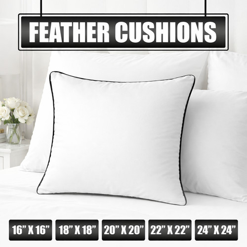 Duck feather cushion inserts - feather,