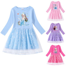 Kids Girls Princess Elsa Dress