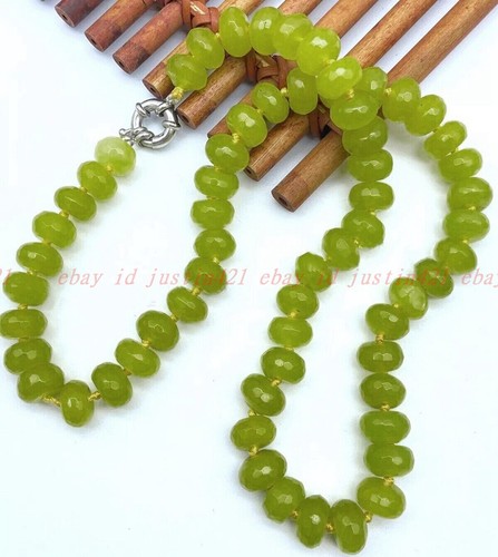 Faceted 5x8mm natural - natural, green
