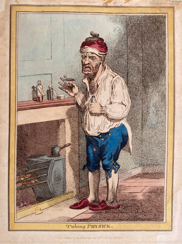 1827 antique satirical print - 1827,