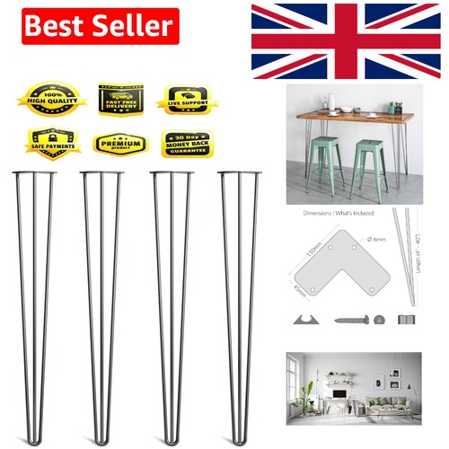 Black hairpin table legs - 4,