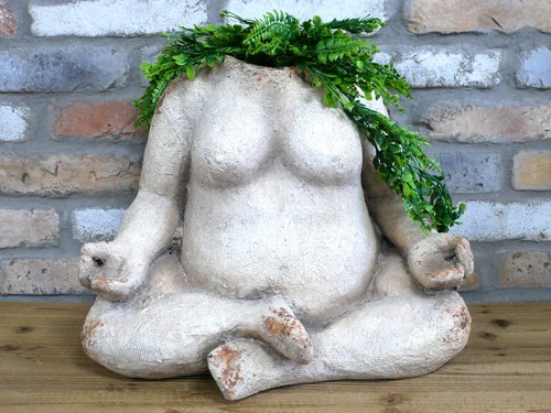 Female body planter - female,