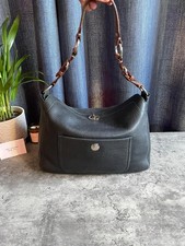 Vintage coach Chelsea handbag black leather turnlock authentic 2k