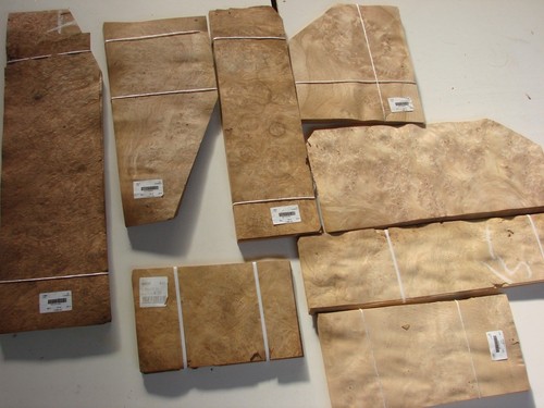 Burr oak veneer large - large, lot