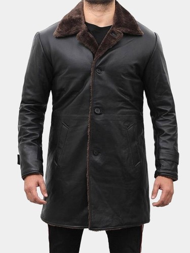 Mens real sheepskin jacket - sheepskin,