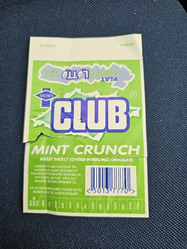 Club chocolate biscuit bar