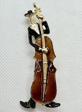 Statement Piece Brooch Cellist