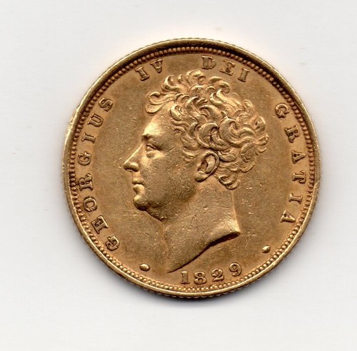 1829 gold sovereign george iv - gold,