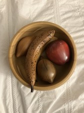 Wooden Fruit Ornaments In A