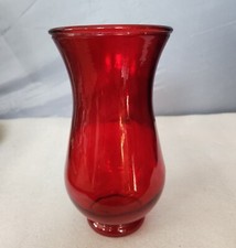 Vintage Ruby Red Glass Flower