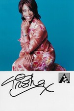 TRISHA GODDARD  PRESIGNED PHOTO MESSAGE BACK CELEBRITY BIG BROTHER TV SHOW HOST
