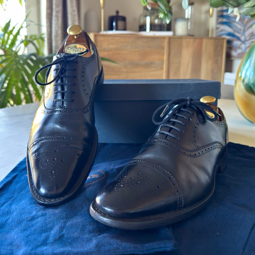 Church black leather semi - church’s,