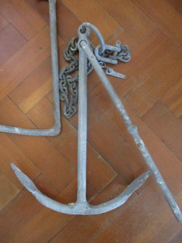 Old boat anchor - old,