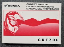 USED GENUINE HONDA CRF70F KIDS FUN/PIT BIKE OWNERS MANUAL 2005 MODEL - 37GCF610