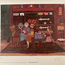 "THE FORTUNE TELLER” by Manchester Artist Frances Lennon, Signed Artists Proof