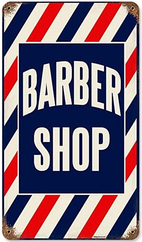 Barber shop rusted metal - rusted,