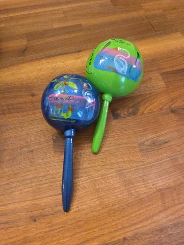 Two vintage maracas hand - vintage,