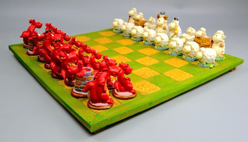 Welsh dragon sheep - dragon, set