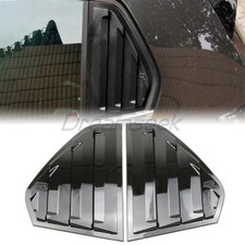 2x Side Quarter Window Louver Vent Cover For VW Golf MK8 2022 2023+ Glossy Black