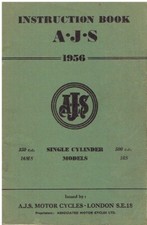 AJS 350cc 16M & 500cc 18S ORIG. 1956 OWNERS INSTRUCTION & MAINTENANCE HANDBOOK