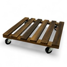 35Cm Hand Dolly With Brakes Furniture Mover Trolley Cart Wooden Moving Platform