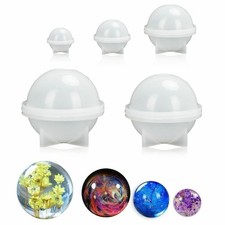5X Sphere Resin Molds Round Silicone Molds Ball Mold for Epoxy Resin DIY Jewelry