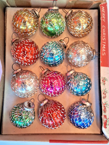 Vintage wire mesh covered - vintage,