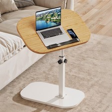 Modern Freestanding Overbed Bedside Table Laptop Desk Medical Home Bed Tray Desk
