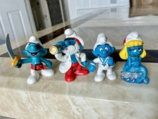 4 Schleich Sailor Smurfs, 20104 Pirate 20141 Captain 20142 Mermaid, 20185 Seaman