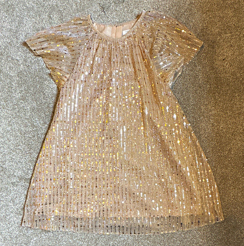 Next girls gold sequin line - girls, a-line