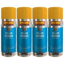 4X Hycote Filler Primer Spray Paint High Build Primes Prepares Fast Drying 400ml