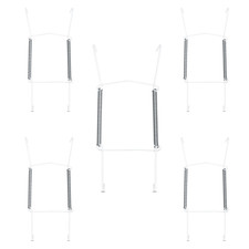 Wire Plate Hangers White Wall Hanging Flexible Spring Art Decoration Pack Of 5
