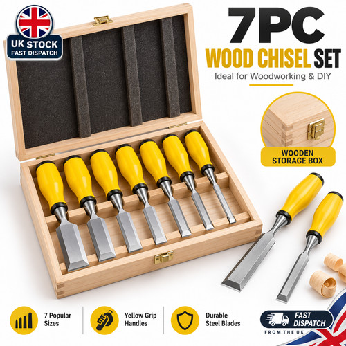 7pc wood chisel set - 7pc,