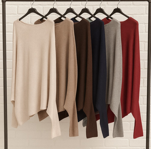 Women poncho sweater - sweater, –