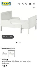 IKEA Sundvik Children's Extendable Bed with Omsint Sprung Mattress