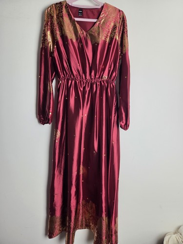 Shein najma burgundy gold - najma,