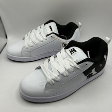 DC Shoes Court Graffik White Skate Trainers - Size 9/43