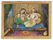 Indian Love Scene Art Mughal