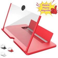 Folding Amplifier Stand Screen Magnifier 3D Adjustable Mobile Phone HD Video 10"